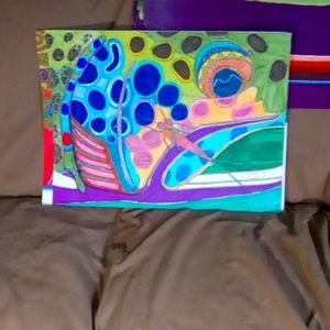 Abstract Brown Trout Pen and Ink Original